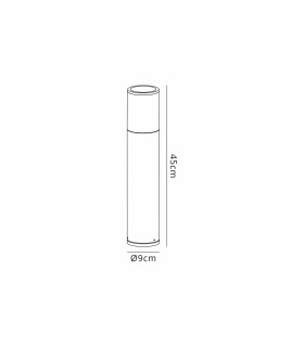 Kirkwood 45cm Post Lamp 1 x E27 IP54 Matt Brown/Clear -2