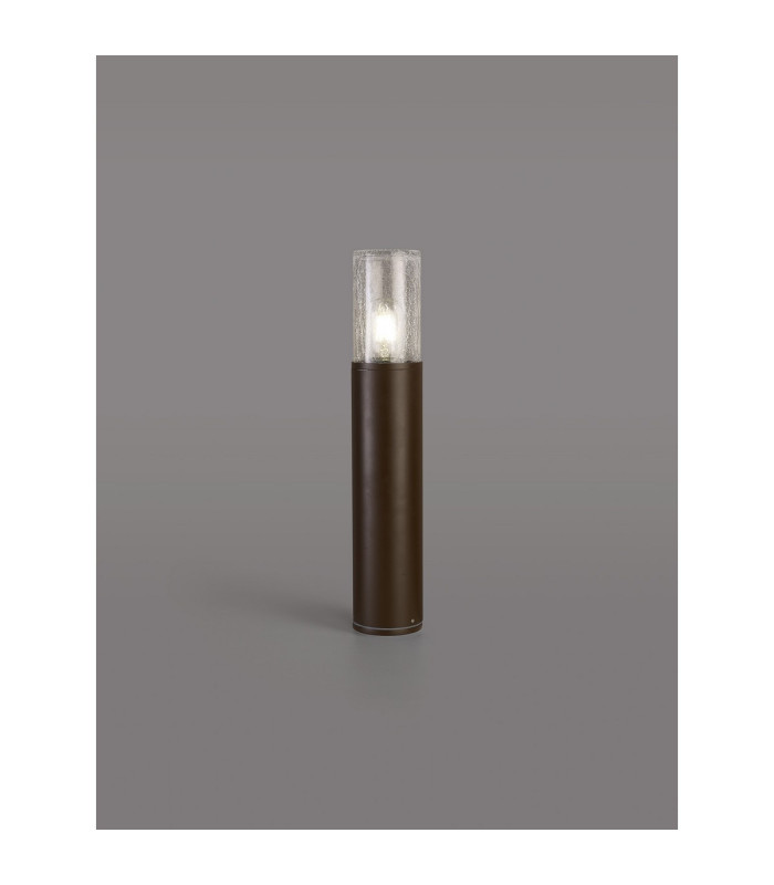 Kirkwood 45cm Post Lamp 1 x E27 IP54 Matt Brown/Crackled Clear -3