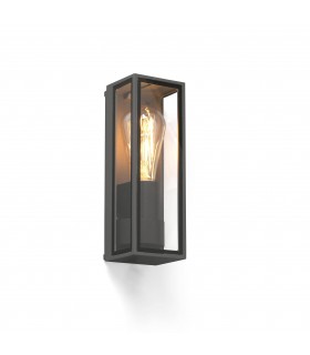 Outdoor Box Wall Lamp Dark Grey 1x E27 IP65 - 1