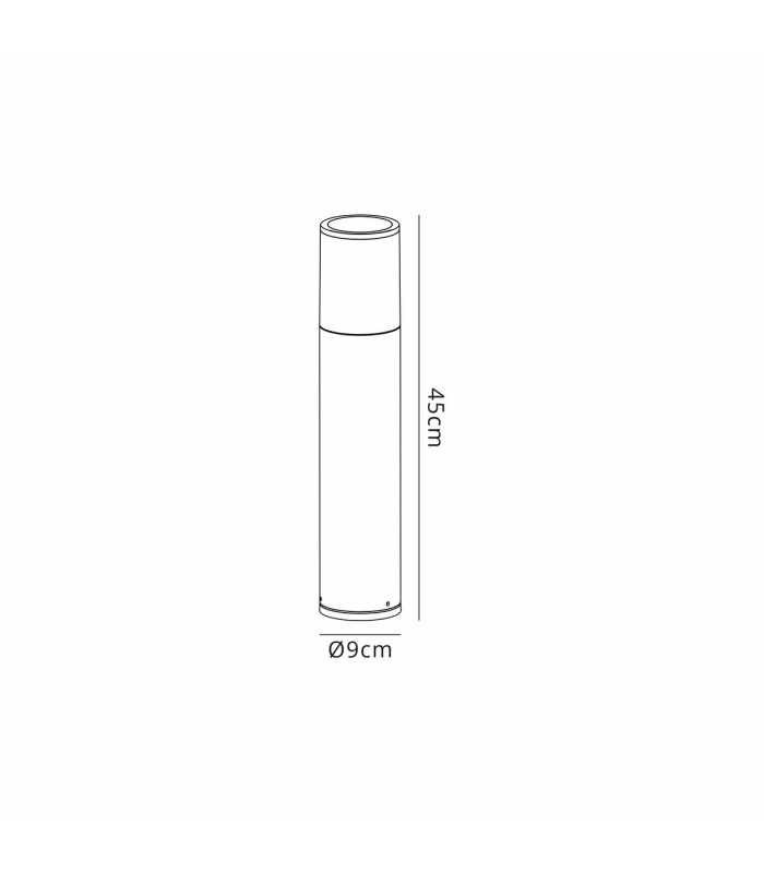 Kirkwood 45cm Post Lamp 1 x E27 IP54 Matt Brown/Smoked -2