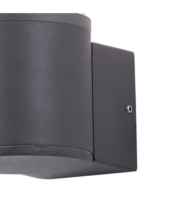 Kirkwood Wall Lamp 1 x E27 IP54 Anthracite/Crackled Clear -6