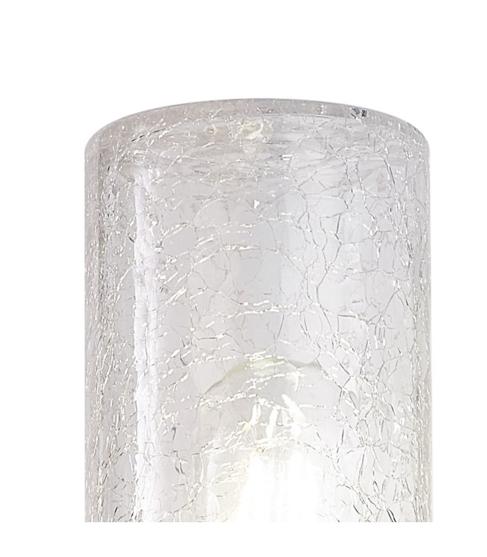 Kirkwood Wall Lamp 1 x E27 IP54 Anthracite/Crackled Clear -7