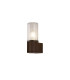 Kirkwood Wall Lamp 1 x E27 IP54 Matt Brown/Crackled Clear -1