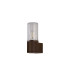 Kirkwood Wall Lamp 1 x E27 IP54 Matt Brown/Crackled Clear -4