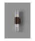Kirkwood Wall Lamp 2 x E27 IP54 Matt Brown/Crackled Clear -8