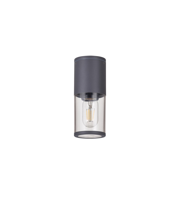 Kirkwood 9cm 22cm Ceiling/Post Lamp 1 x E27 IP54 Anthracite/Clear -4