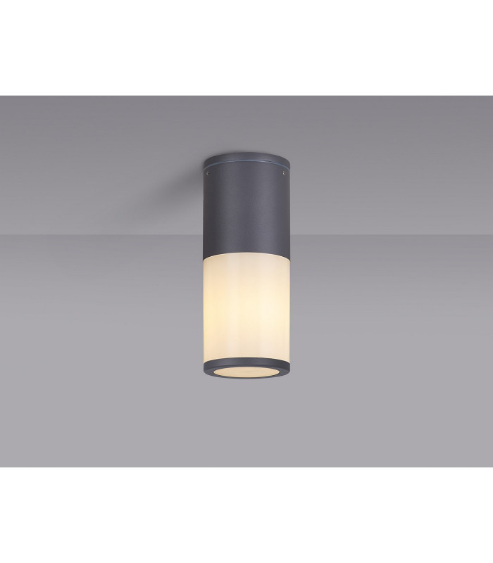 Kirkwood 9cm 22cm Ceiling/Post Lamp 1 x E27 IP54 Anthracite/Opal -3
