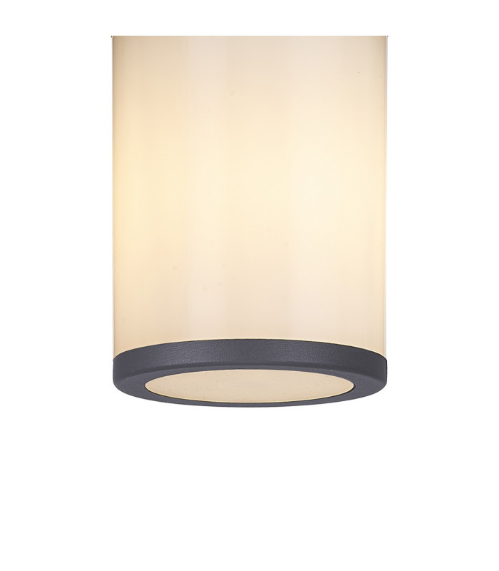 Kirkwood 9cm 22cm Ceiling/Post Lamp 1 x E27 IP54 Anthracite/Opal -6