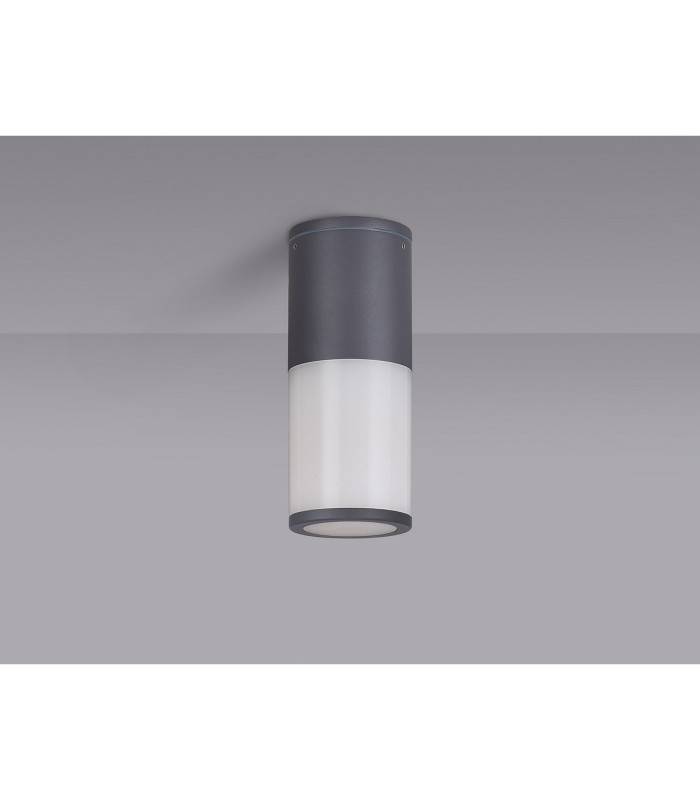 Kirkwood 9cm 22cm Ceiling/Post Lamp 1 x E27 IP54 Anthracite/Opal -7