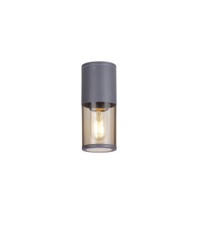Kirkwood 9cm 22cm Ceiling/Post Lamp 1 x E27 IP54 Anthracite/Smoked -1
