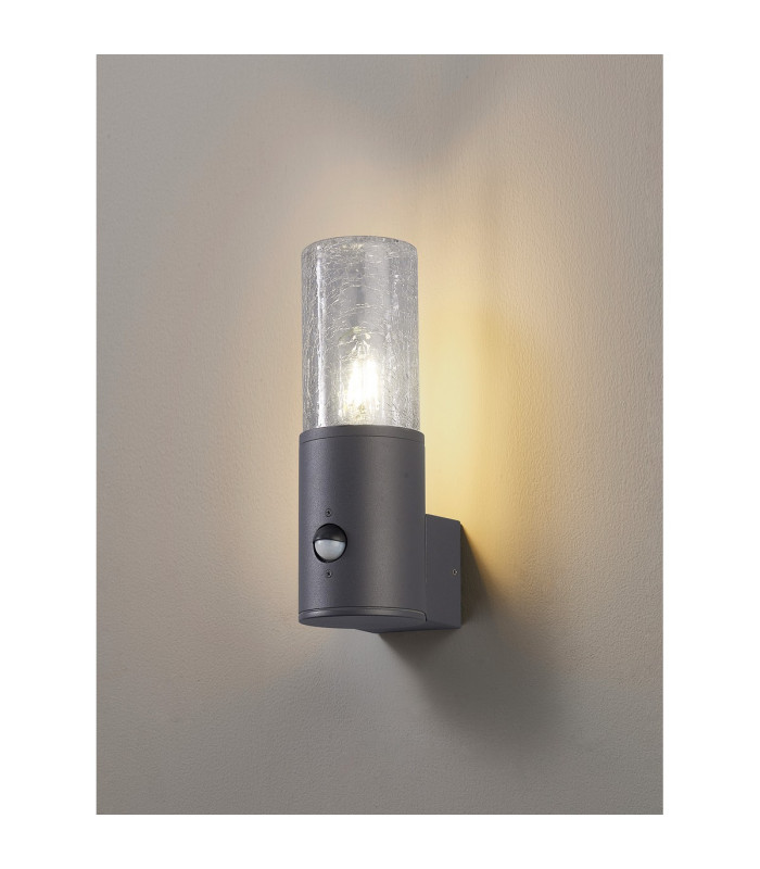 Kirkwood Wall Lamp PIR Sensor 1 x E27 IP54 Anthracite/Crackled Clear -3