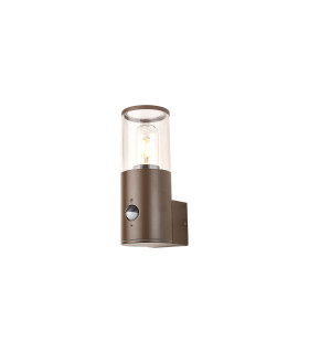 Kirkwood Wall Lamp PIR Sensor 1 x E27 IP54 Matt Brown/Clear -1