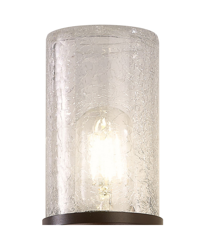 Kirkwood Wall Lamp PIR Sensor 1 x E27 IP54 Matt Brown/Crackled Clear -7
