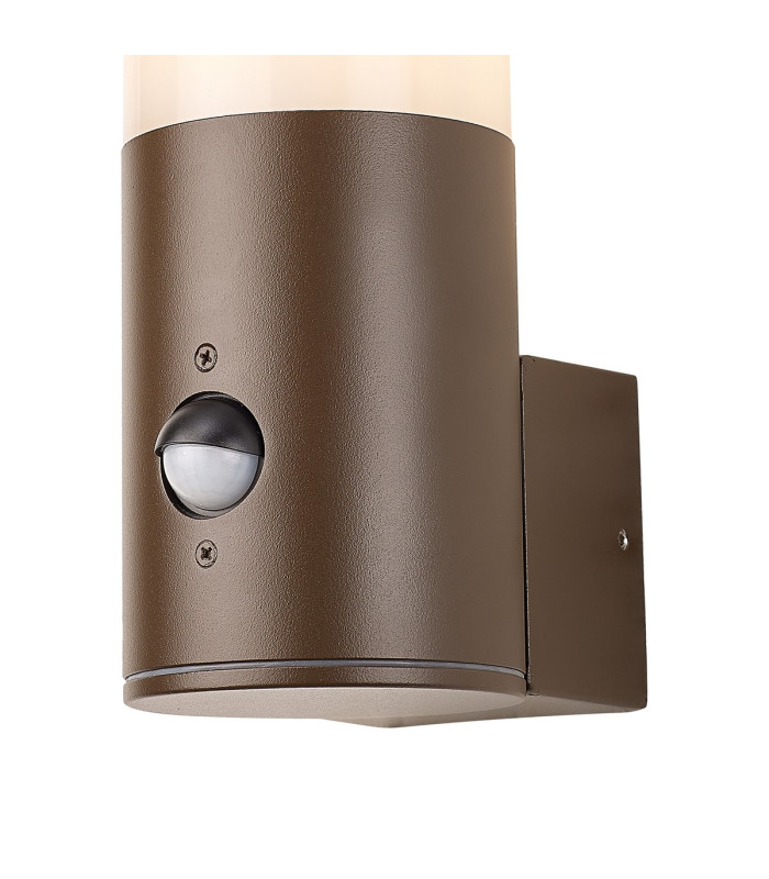 Kirkwood Wall Lamp PIR Sensor 1 x E27 IP54 Matt Brown/Opal -5