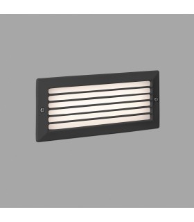 Outdoor LED Recessed Wall Light Dark Grey 5W 3000K IP54 - 1