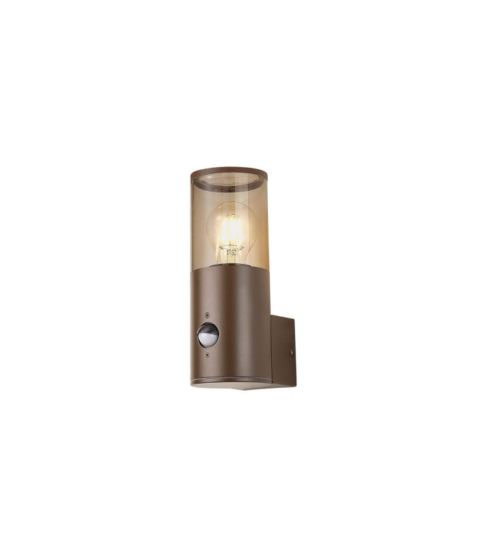 Kirkwood Wall Lamp PIR Sensor 1 x E27 IP54 Matt Brown/Smoked -1