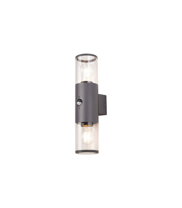 Kirkwood Wall Lamp PIR Sensor 2 x E27 IP54 Anthracite/Clear -1