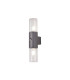 Kirkwood Wall Lamp PIR Sensor 2 x E27 IP54 Anthracite/Crackled Clear -1