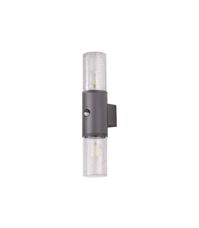 Kirkwood Wall Lamp PIR Sensor 2 x E27 IP54 Anthracite/Crackled Clear -4