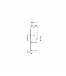 Kirkwood Wall Lamp PIR Sensor 2 x E27 IP54 Anthracite/Opal -2