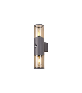Kirkwood Wall Lamp PIR Sensor 2 x E27 IP54 Anthracite/Smoked -1