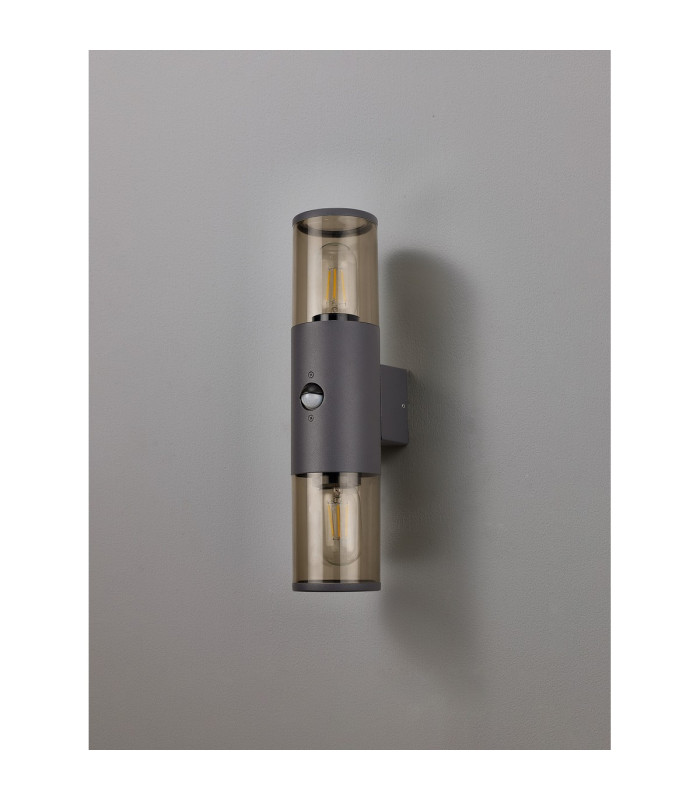 Kirkwood Wall Lamp PIR Sensor 2 x E27 IP54 Anthracite/Smoked -7