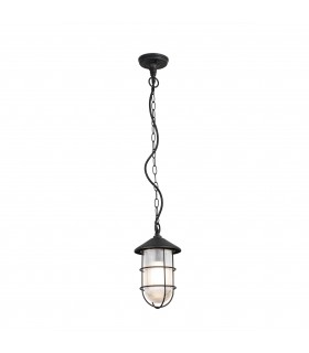 Outdoor Pendant Lantern Black 1x E27 IP54 - 1