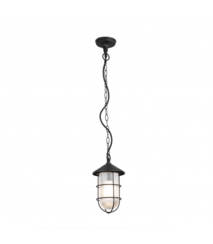 Outdoor Pendant Lantern Black 1x E27 IP54 - 1