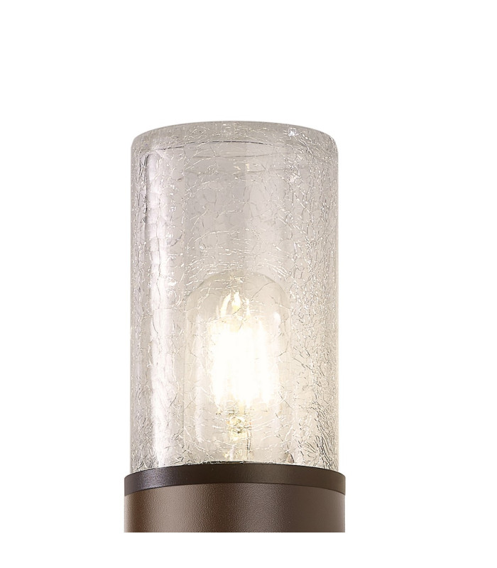 Kirkwood Wall Lamp PIR Sensor 2 x E27 IP54 Matt Brown/Crackled Clear -7