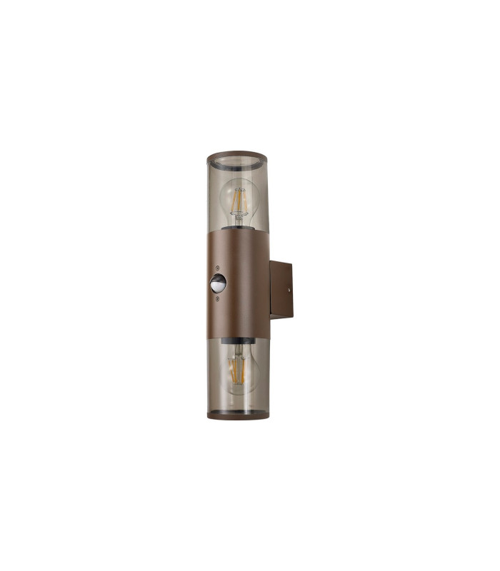 Kirkwood Wall Lamp PIR Sensor 2 x E27 IP54 Matt Brown/Smoked -4