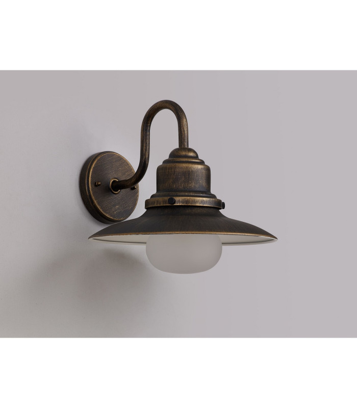 Easton Wall Lamp 1 x E27 IP44 Black/Brushed Gold/Opal -10