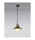 Easton 32cm Pendant 1 x E27 IP44 Black/Brushed Gold/Opal -3