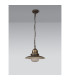 Easton 32cm Pendant 1 x E27 IP44 Black/Brushed Gold/Opal -12