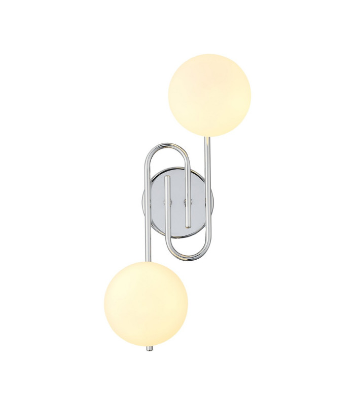 Milford Wall/Flush Light 2 Light G9 IP44 Polished Chrome/Opal Glass-1