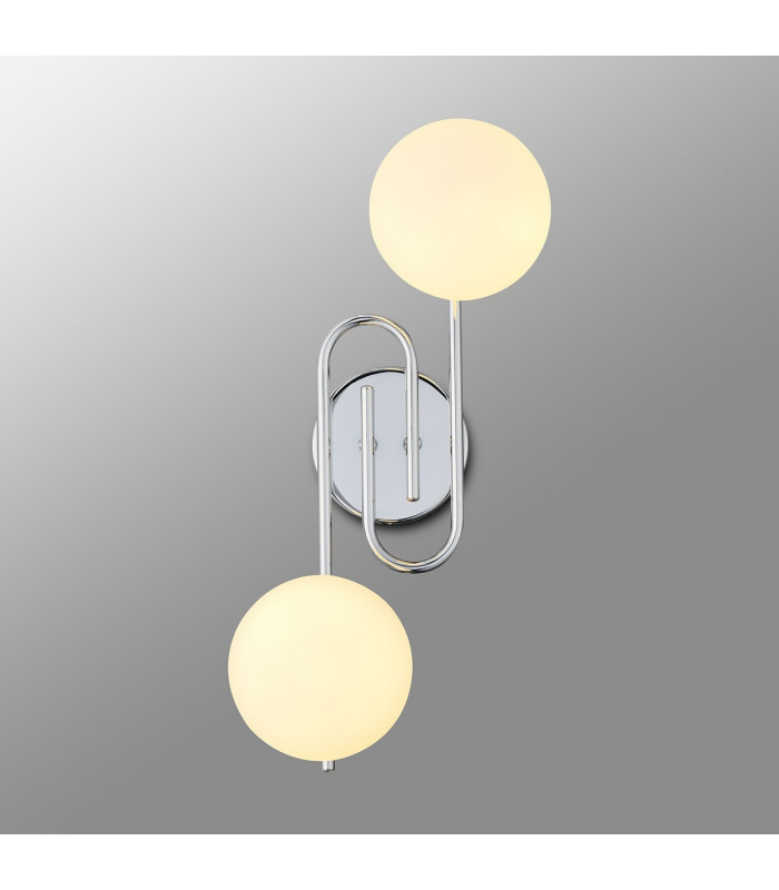 Milford Wall/Flush Light 2 Light G9 IP44 Polished Chrome/Opal Glass-3