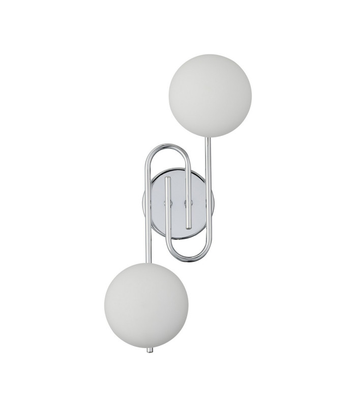 Milford Wall/Flush Light 2 Light G9 IP44 Polished Chrome/Opal Glass-4