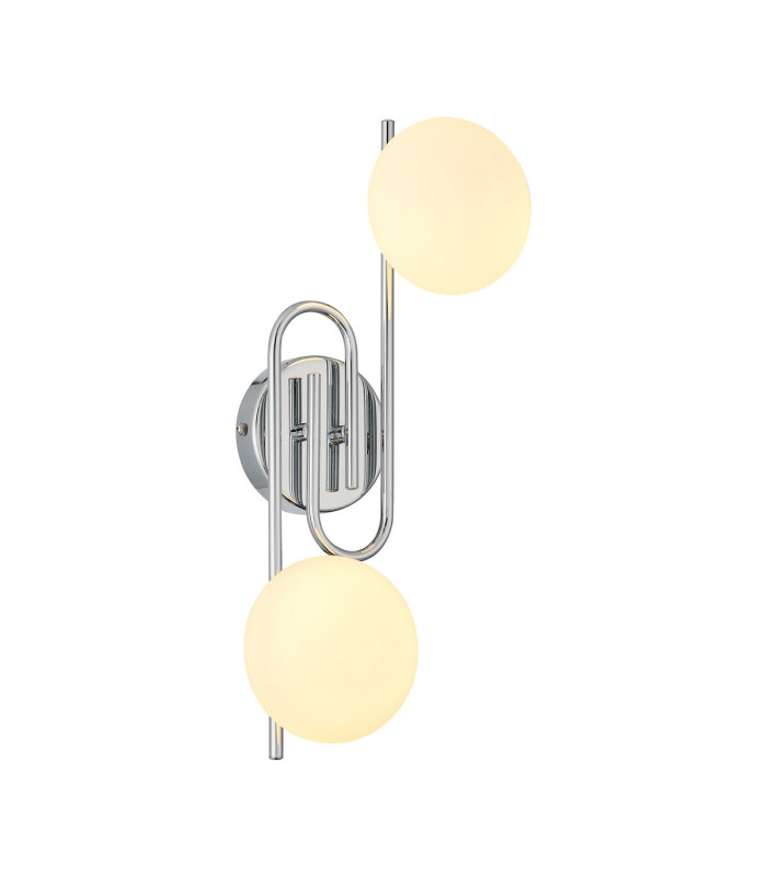 Milford Wall/Flush Light 2 Light G9 IP44 Polished Chrome/Opal Glass-5