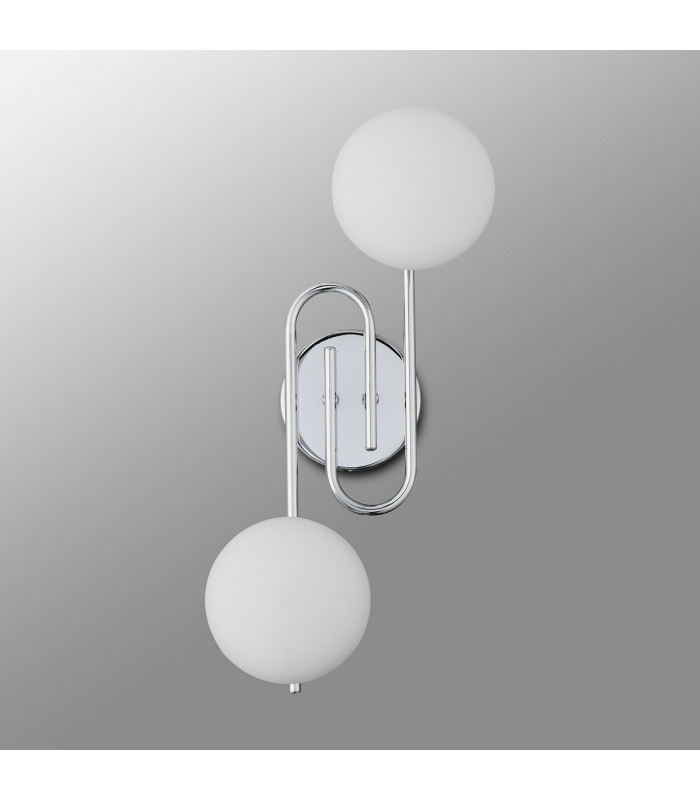 Milford Wall/Flush Light 2 Light G9 IP44 Polished Chrome/Opal Glass-10