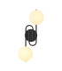 Milford Wall/Flush Light 2 Light G9 IP44 Satin Black/Opal Glass-1