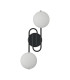 Milford Wall/Flush Light 2 Light G9 IP44 Satin Black/Opal Glass-4