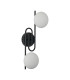 Milford Wall/Flush Light 2 Light G9 IP44 Satin Black/Opal Glass-9