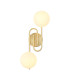 Milford Wall/Flush Light 2 Light G9 IP44 Satin Brass/Opal Glass-1