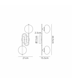 Milford Wall/Flush Light 2 Light G9 IP44 Satin Brass/Opal Glass-2