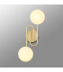 Milford Wall/Flush Light 2 Light G9 IP44 Satin Brass/Opal Glass-3
