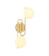 Milford Wall/Flush Light 2 Light G9 IP44 Satin Brass/Opal Glass-5