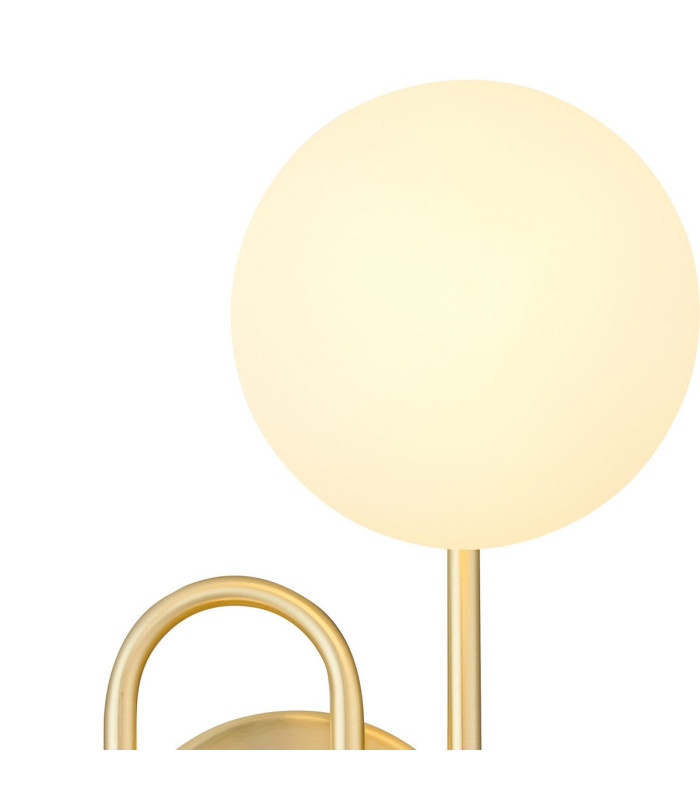 Milford Wall/Flush Light 2 Light G9 IP44 Satin Brass/Opal Glass-7