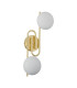 Milford Wall/Flush Light 2 Light G9 IP44 Satin Brass/Opal Glass-9