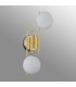 Milford Wall/Flush Light 2 Light G9 IP44 Satin Brass/Opal Glass-12