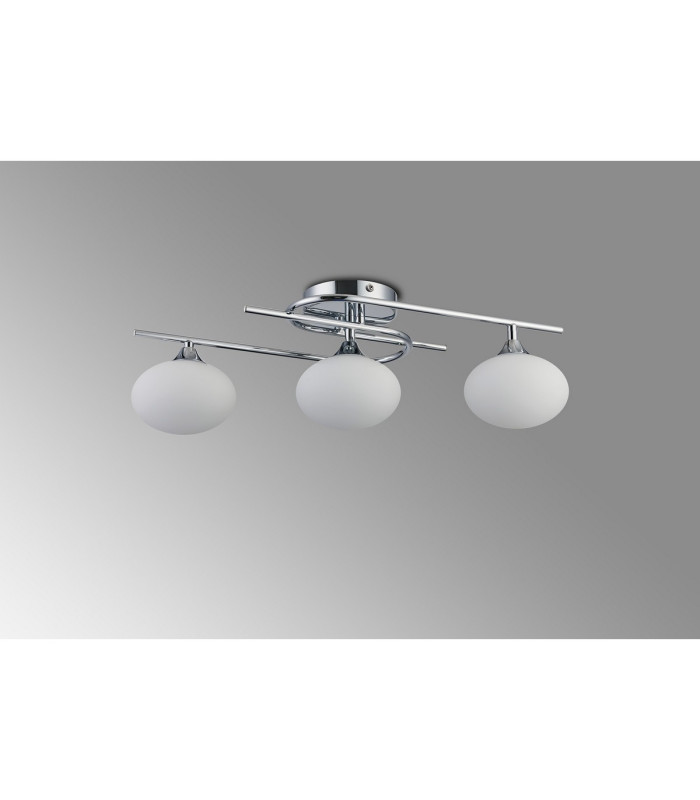 Milford Flush Ceiling 3 Light G9 IP44 Polished Chrome/Opal Glass-7