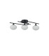 Milford Flush Ceiling 3 Light G9 IP44 Satin Black/Opal Glass-4